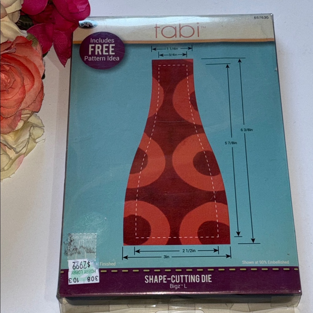 SIZZIX Fabi Shape-Cutting Die with Pattern 657630 BIGZ L 2013 With pattern